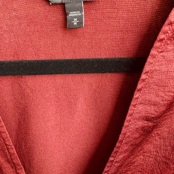 Express deep V red blouse - Picture 9 of 9